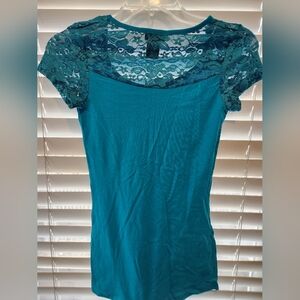 Wet Seal Small Blue Stretchy Top
